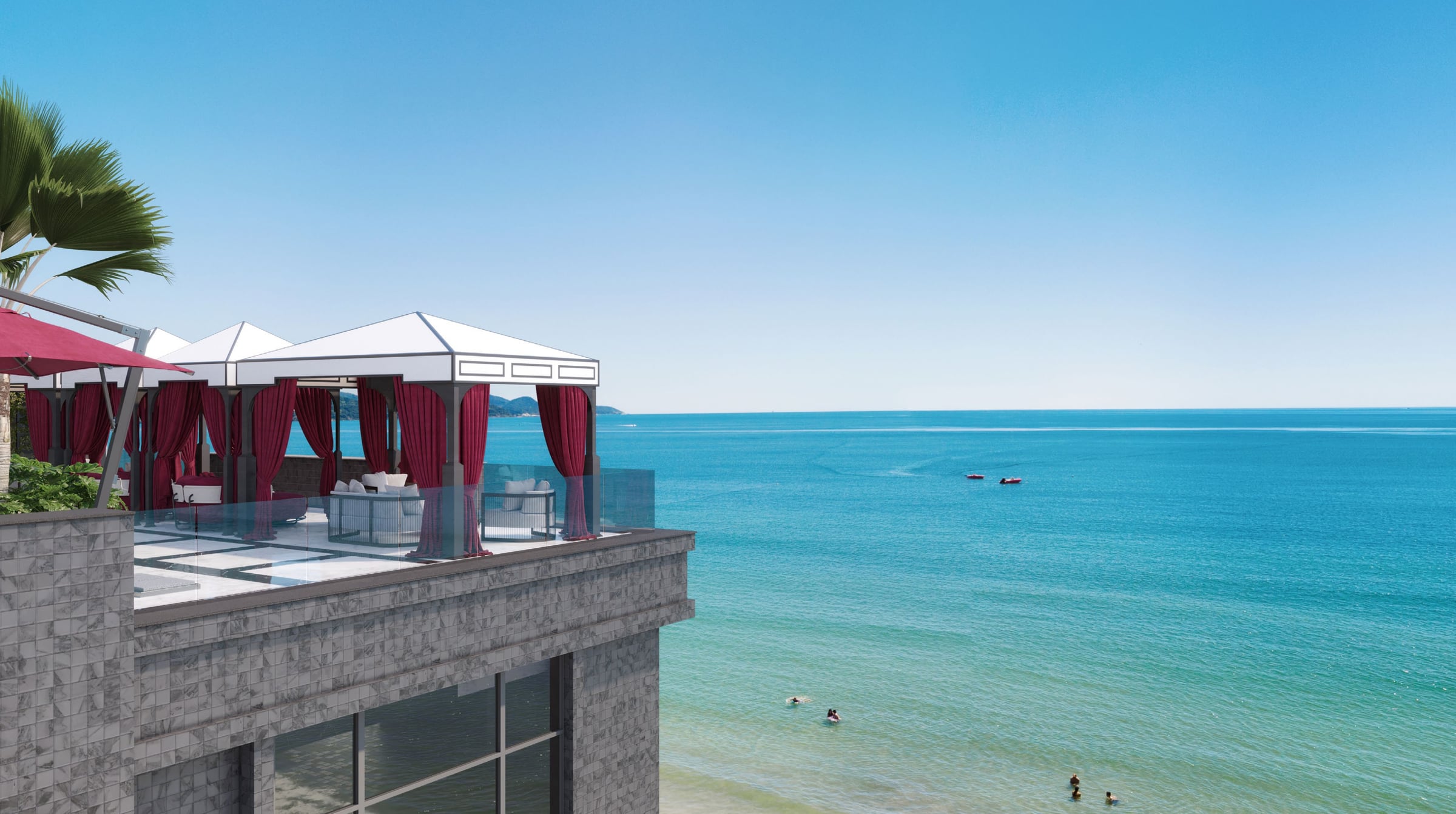 Área de lazer no rooftop do Latitude Residences